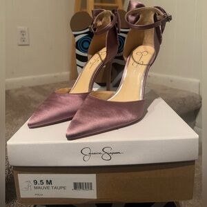 Jessica Simpson Mauve Taupe “Polla” Heels Size 9.5